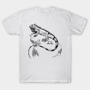 Iguana Picture Hand drawn T-Shirt